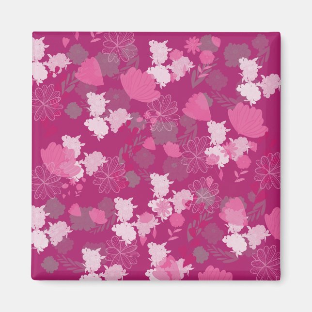 flower pink magnet (Front)