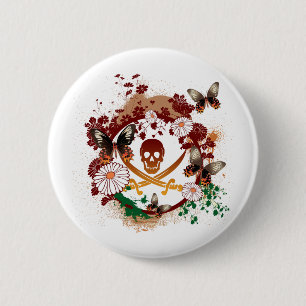 Flower Pirate 6 Cm Round Badge