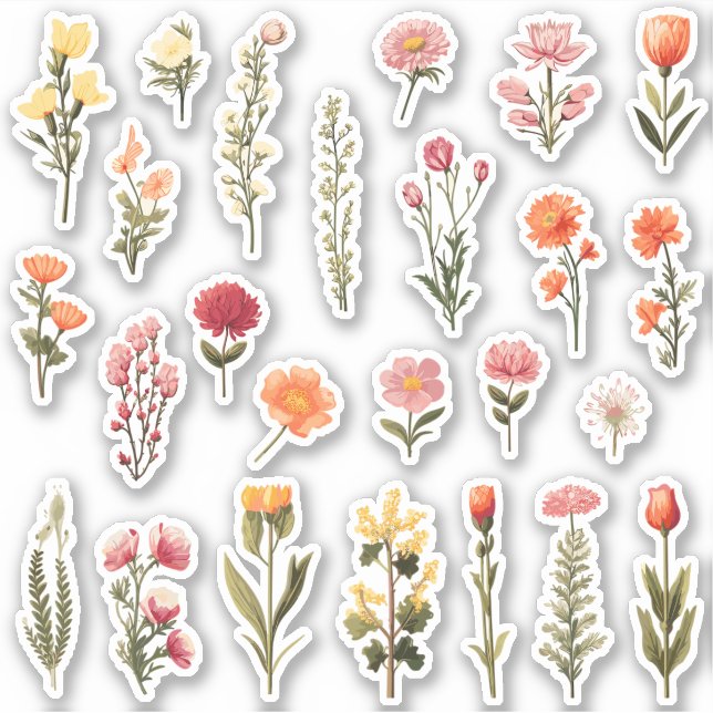 Flower Planner Stickers (Front)