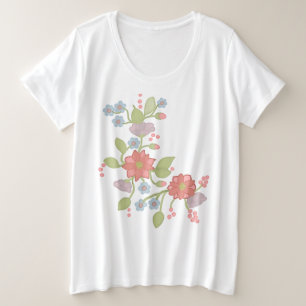 flower plus size T-Shirt