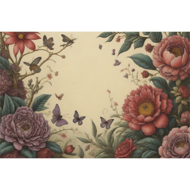 Flower poem postcard 6 cutting tissue paper (Creator Uploaded)