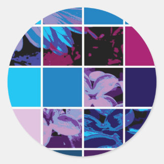 flower poster zazzle classic round sticker