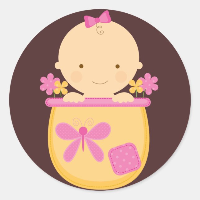 Flower Pot Baby Envelope Seals (Front)