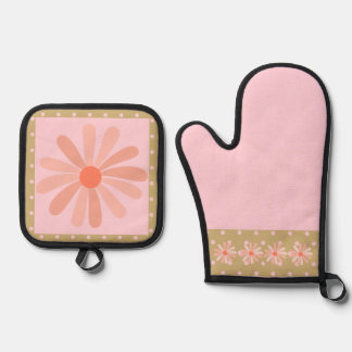 "Flower Pot" Oven Mitt & Pot Holder Set