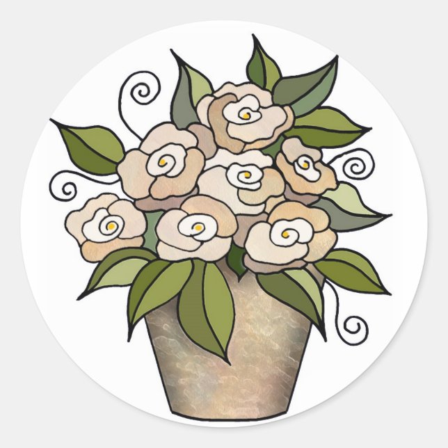 Flower Pot Sticker (Front)