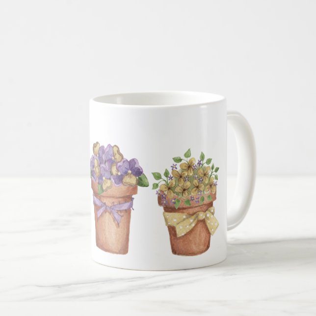 Flower Pots Coffee Mug (Front Right)