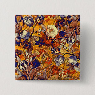 Flower power 15 cm square badge
