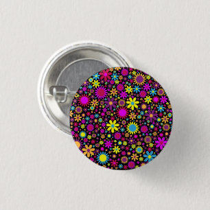 Flower Power 3 Cm Round Badge