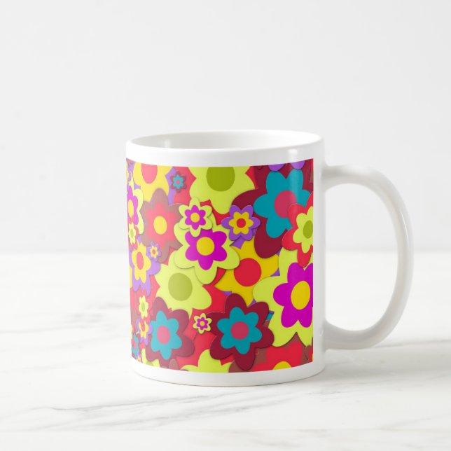 Flower Power 60s hippy Coffee Mug (Right)