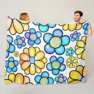 Flower Power 60x80 Fleece Blanket