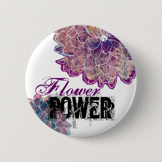 Flower Power 6 Cm Round Badge