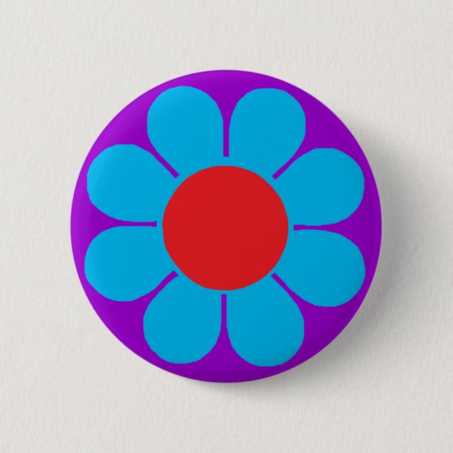 Flower Power 6 Cm Round Badge (Front)