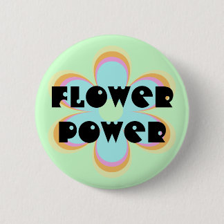 Flower Power 6 Cm Round Badge