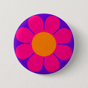 Flower Power 6 Cm Round Badge