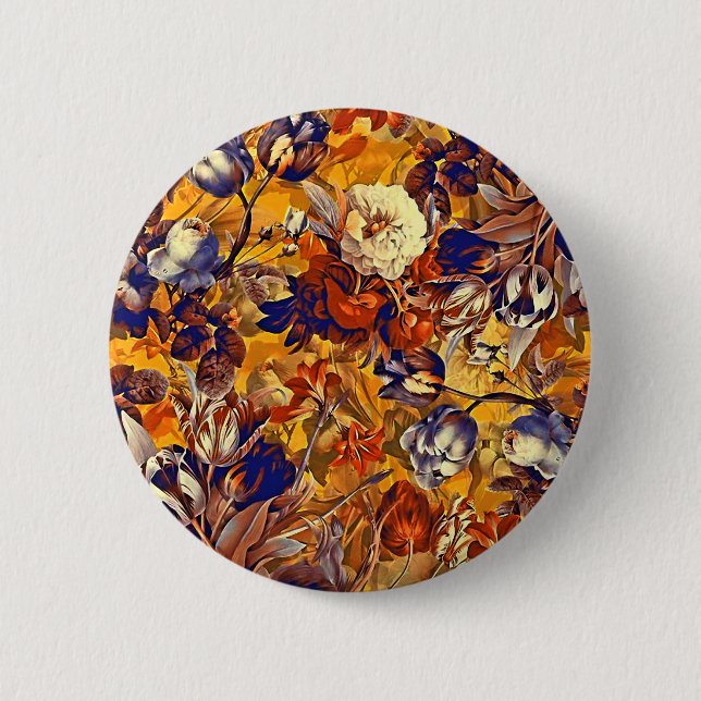 Flower power 6 cm round badge (Front)