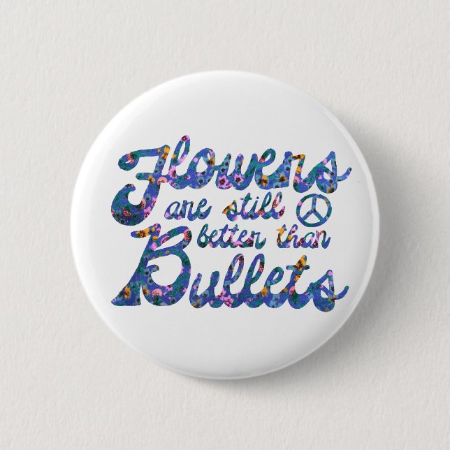 Flower Power 6 Cm Round Badge (Front)
