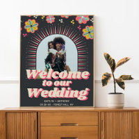 Flower Power 70's Retro Groovy Wedding Welcome