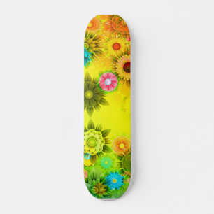 Flower Power art Skateboard for girls