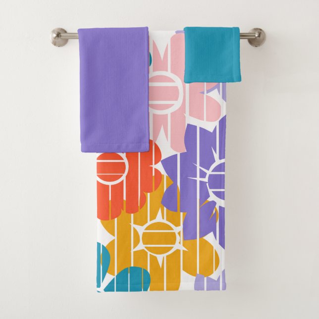 Flower Power  Bath Towel Set (Insitu)