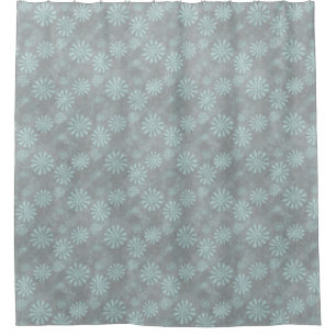 Flower Power Blooms ice blue + your ideas Shower Curtain