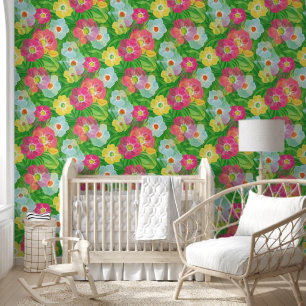 Flower Power Blossoms seamless pattern 4 Wallpaper