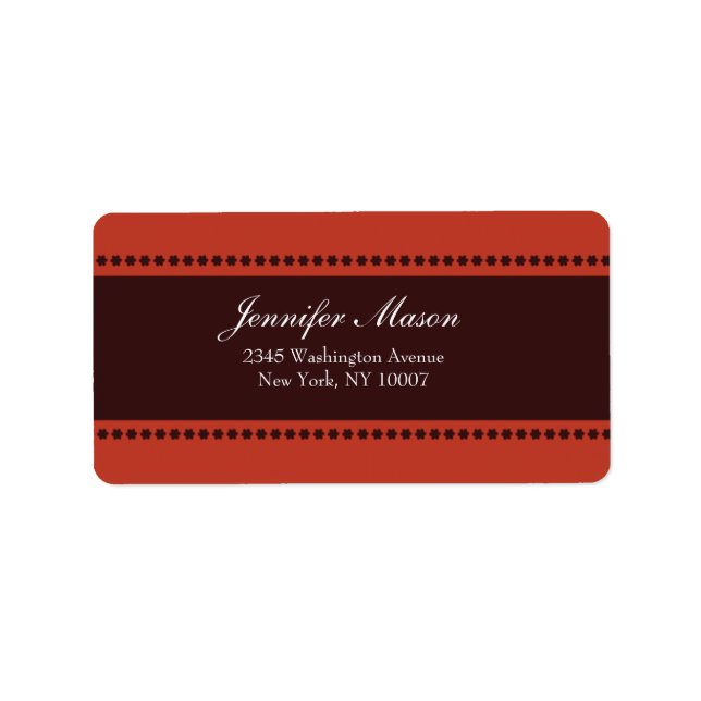 Flower power - brick and black address labels (Front)