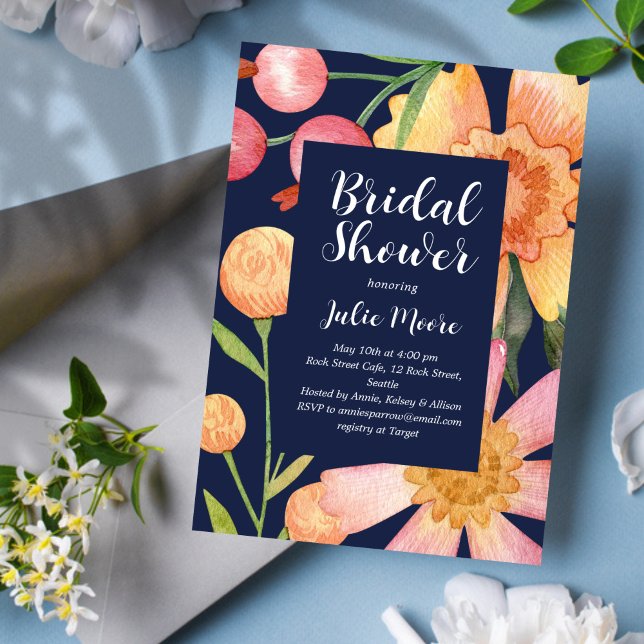 Flower Power Bridal Wedding Shower Invitation (Creator Uploaded)