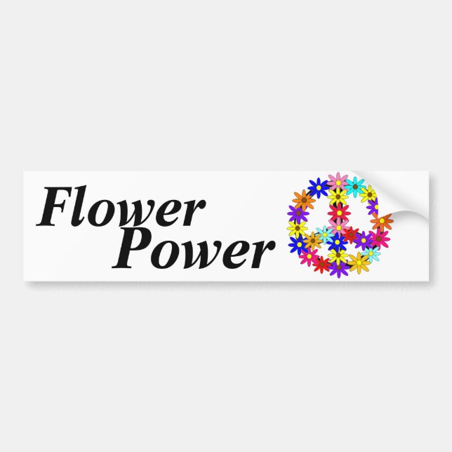 Flower Power Bumper Sticker (Front)
