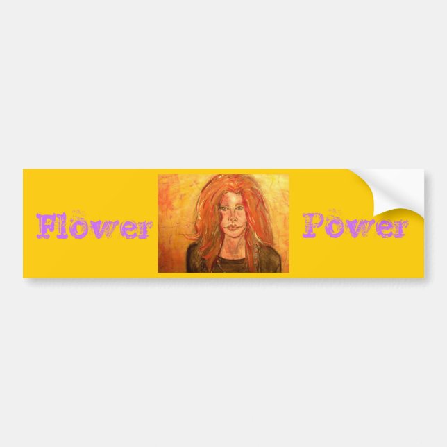 Flower  Power Bumper Sticker (Front)