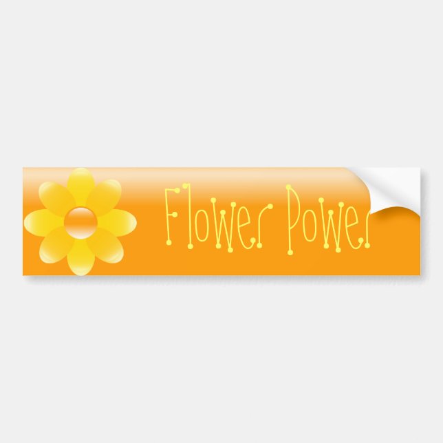 Flower Power Bumper Sticker (Front)