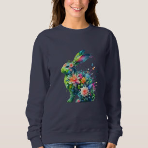 Flower Power Bunny Rabbit Sweatshirt