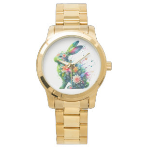 Flower Power Bunny Rabbit Watch