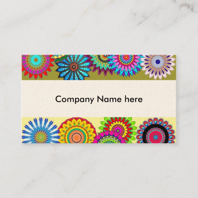 Flower Power Business Cards (Front)