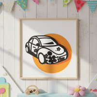 Flower Power Car Cute Hippie Style