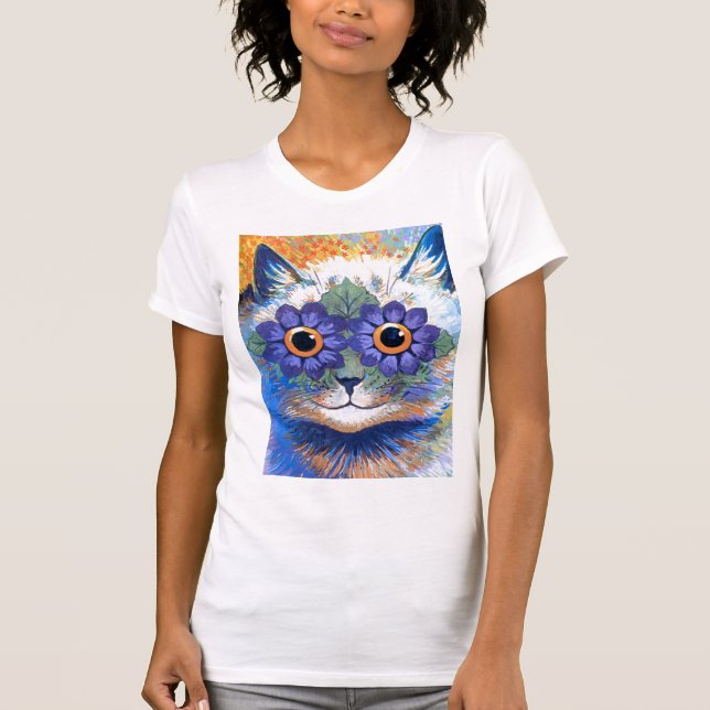 Flower Power Cat T-Shirt (Front)