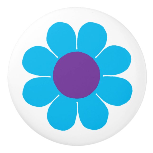 Flower Power Ceramic Knob (Front)