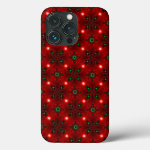 Flower Power, Christmas Magic in Red and Green iPhone 13 Pro Case
