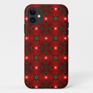 Flower Power, Christmas Magic in Red and Green Case-Mate iPhone Case