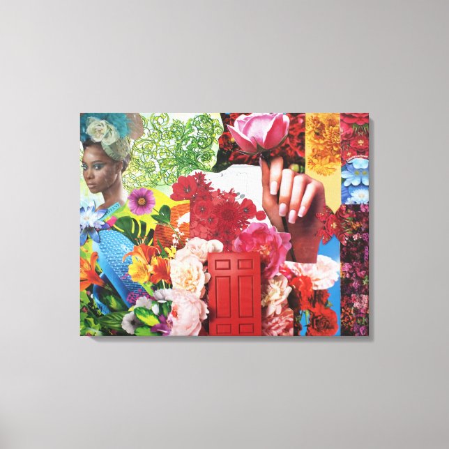 Flower Power Collage Canvas Print (Front)
