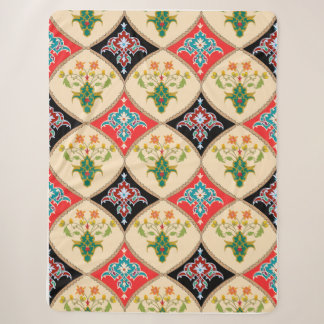 "Flower Power Comfort" – Trendy Floral Fleece Sher Sherpa Blanket