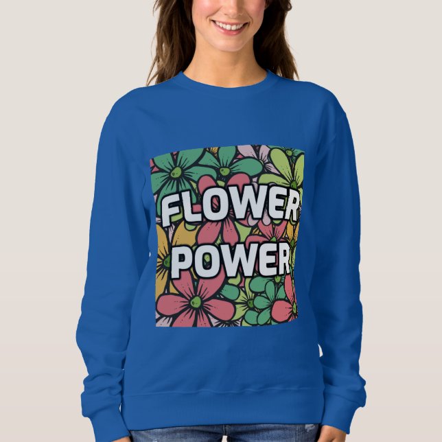 FLOWER POWER DAISY T-SHIRTS WOMENS SWEATSHIRTS (Front)