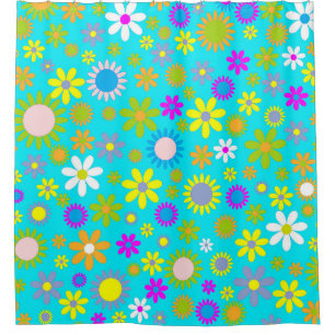 Flower Power Designer Shower Curtains - Gifts