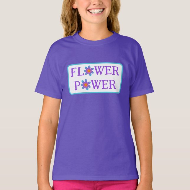 Flower Power Girls' T-Shirt (Front)