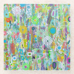 Flower Power Glass Coaster