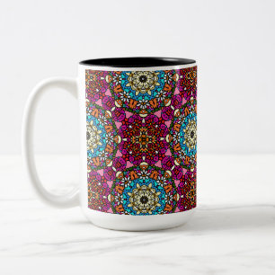 Flower Power Groovy Garden Two-Tone Coffee Mug
