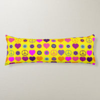 Flower Power Heart Peace Pattern + your backgr.