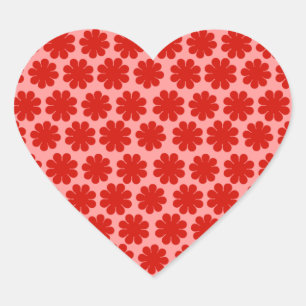 Flower Power Heart Sticker