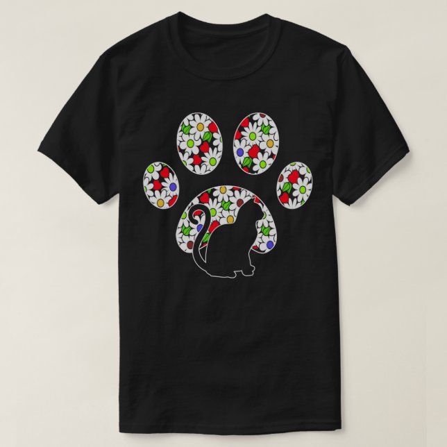 Flower Power Hippie Cute Kitty Cat Lover gift Pull T-Shirt (Design Front)