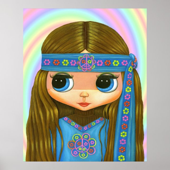 Flower Power Hippie Doll Poster (Front)