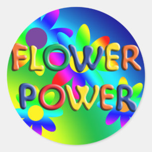 Flower Power Hippie Sticker